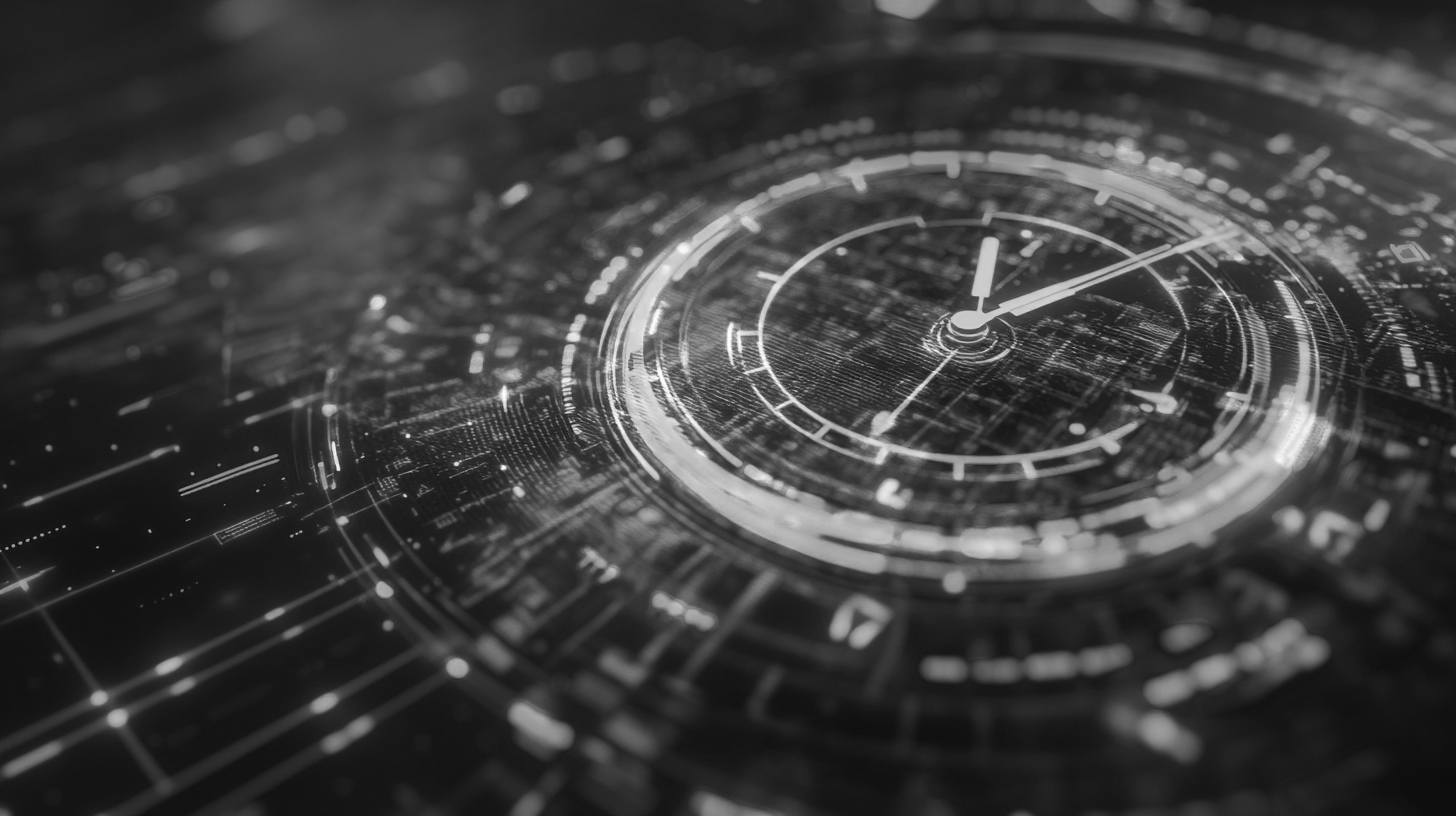 Hintergrundbild mit stilisierter Uhr